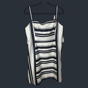 ELIZA J Striped Sleeveless Midi Dress Plus Size 14 Comfortable cocktail